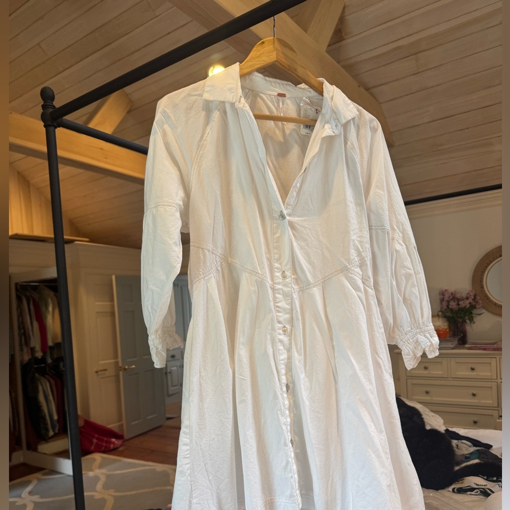 Elegant White Free People Women's Dress